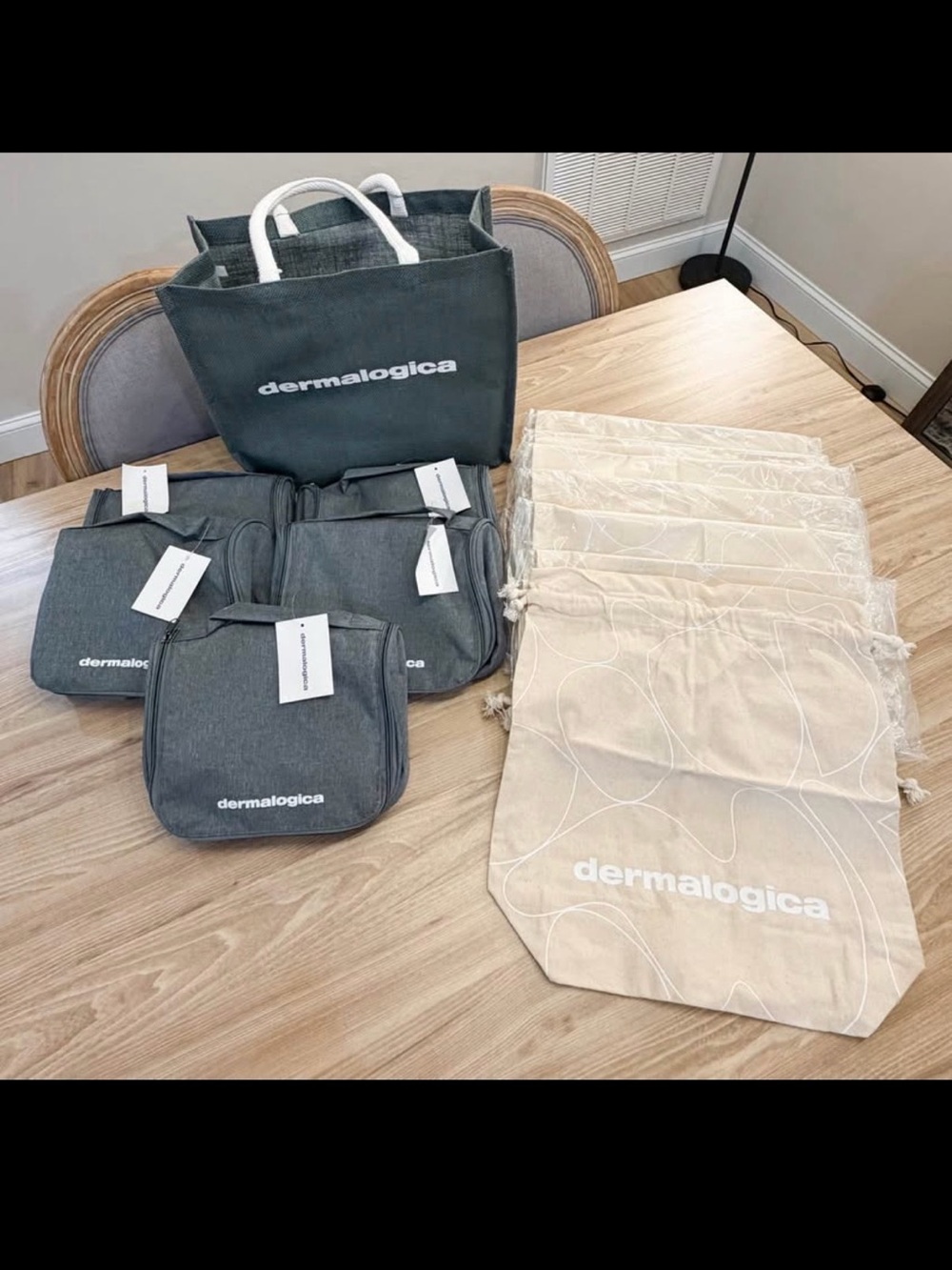 Dermalogica On The Go Travel Bag & Totes Bundle - New